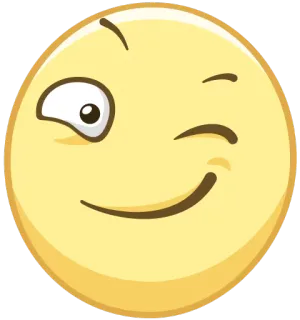😉 50e0dc07 Emoji, Occhiolino, Faccia gialla, Espressione facciale telegram sticker