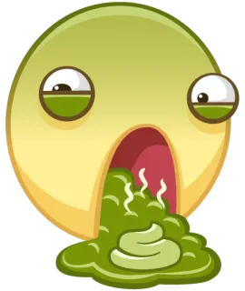 😨 9d3fc177 Emoji, Malato, Vomitare, Vomito, Verde, Malattia, Disgusto telegram sticker