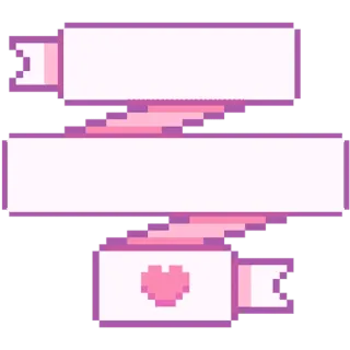 🎗 3c5830ff Pixel art, Biểu ngữ, Trái tim, Hồng, Ruy băng, Dễ thương, Trang trí telegram sticker