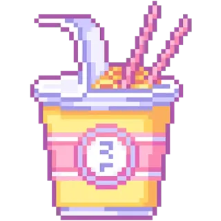 🥡 9375748e R.L Ramen, Đồ ăn, Mì ly, Mì, Đồ ăn châu Á, Nghệ thuật pixel telegram sticker