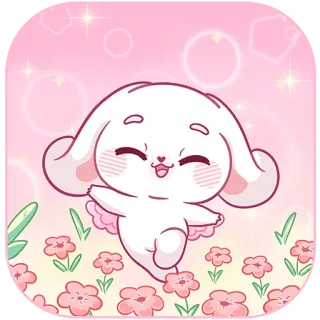 🤗 dc10a9d9 cute, cartoon, bunny, kawaii, character, pink telegram sticker