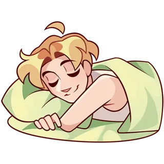 😴 dd251195 sleeping, sleep, nap, tired, rest, cartoon, character, dream telegram sticker