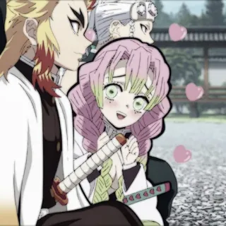 🕊 c98b77a8 Rengoku Kyoujurou Demon Slayer anime, demon slayer, rengoku, mitsuri, kawaii, hearts telegram sticker