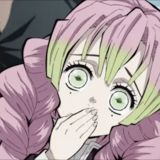 🕊 d35a2d28 Mitsuri Kanroji Demon Slayer anime, demon slayer, mitsuri kanroji, cute, shocked telegram sticker