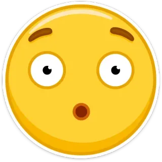 😮 0267c771 Emoji, Zszokowany, Zdumiony, Zaskoczony, Żółta buźka telegram sticker