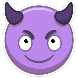 😈 514955d7 diabeł, emoji, potwór, zło, rogi telegram sticker