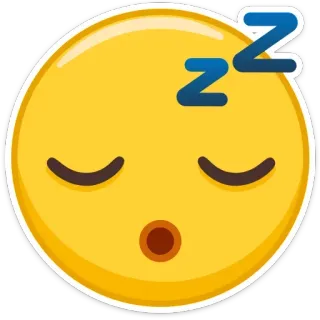 😴 d78268a5 Emoji, Śpiący, Twarz, Zzz, Zmęczony, Senny telegram sticker