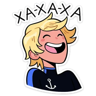 😂 9590bad4 XAXAXA 웃음, 미소, 만화, 캐릭터, 기쁨 telegram sticker