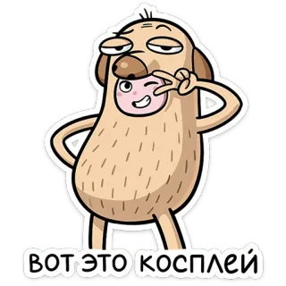 👾 cd89cca8 ВОТ ЭТО КОСПЛЕЙ 만화, 코스프레, 귀여운, 동물, 재미 telegram sticker