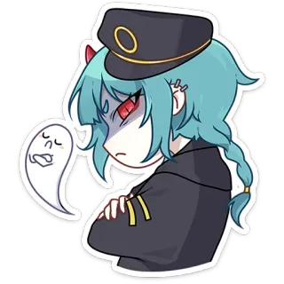 😕 25a5acbd Anime, Fantasma, Uniforme, Enojado, Lindo whatsapp sticker