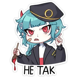 🙅‍♂️ 31a37d26 HE TAK Anime, Chibi, Artista, Pintura, Lindo, Ojos rojos whatsapp sticker