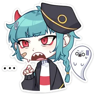 😦 3726758f ... Anime, Fantasma, Exclamación, Triste, Enojado whatsapp sticker