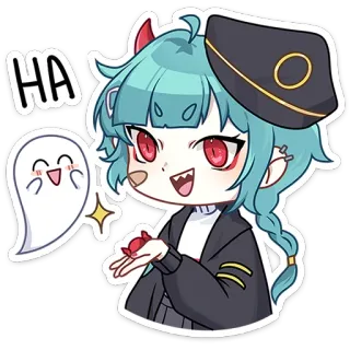 🍬 3d161d3a HA Anime, Fantasma, Chibi, Dibujos animados, Lindo whatsapp sticker