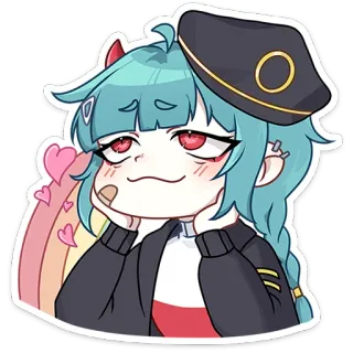 ☺️ b5fd1270 Anime, Chica, Arcoíris, Boina, Corazones, Lindo, Chibi whatsapp sticker