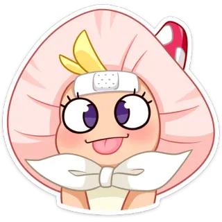 😛 55afa1be 漫画, ステッカー, 可愛い, ファンタジー, きのこ, キャラクター, 舌 telegram sticker