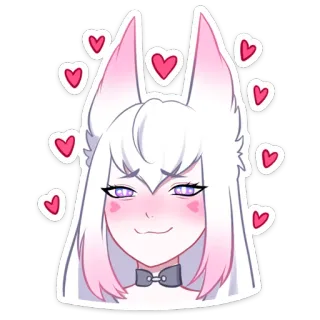😍 39e25c3b anime, sticker, heart, kawaii, love telegram sticker