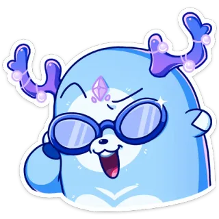 😎 6d9e7618 стикер, мультфильм, иллюстрация, милый, персонаж whatsapp sticker