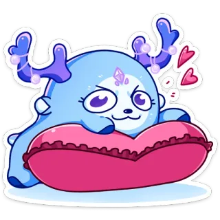 😏 e2b9be3f милый, мультик, животное, сердце, любовь, каваи, наклейка whatsapp sticker