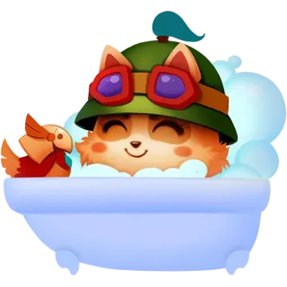 🛁 287fd375 Teemo League of Legends ティーモ, League of Legends, ビデオゲーム, かわいい, チャンピオン, ヨードル telegram sticker