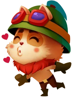 😘 59a79699 Teemo League of Legends ティーモ, League of Legends, ビデオゲーム, キャラクター, かわいい, ステッカー telegram sticker