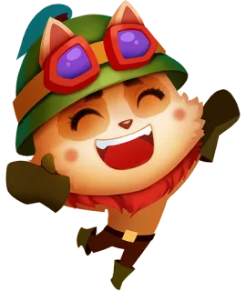 😀 e62f94e3 Teemo League of Legends teemo, league of legends, ビデオゲーム, キャラクター, ヨードル, lol, 可愛い telegram sticker