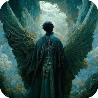 🫥 f2858722 ангел, крылья, духовный, рисунок, фэнтези telegram sticker