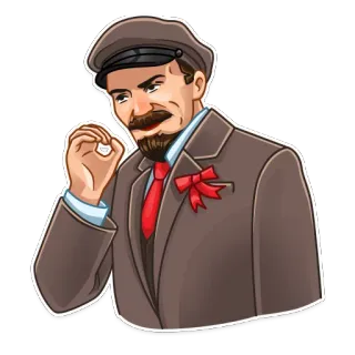 👌 2193d101 Vladimir Lenin Lénine, communisme, politique, Russie, histoire, révolutionnaire telegram sticker