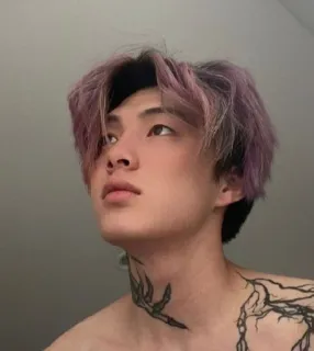 ❤️ 5b2dc4fe pessoa, tatuagem, homem jovem, retrato, casual whatsapp sticker