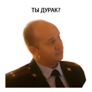 🤪 067added ТЫ ДУРАК? polizia, ufficiale, russo, domanda, faccia, espressione telegram sticker