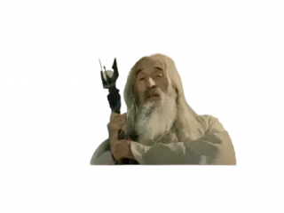 😯 0f42f4bc Gandalf Lord of the Rings Gandalf, Heer van de Ringen, Middelvinger, Magie, Tovenaar telegram sticker