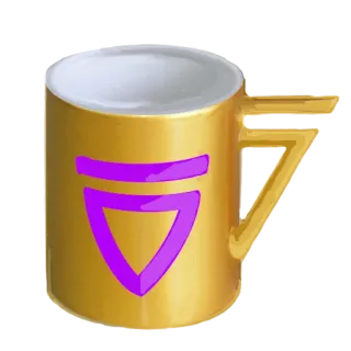 ☕ 0acb032e マグカップ, カップ, ゴールド, 紫, ドリンクウェア, コーヒー, 紅茶 telegram sticker