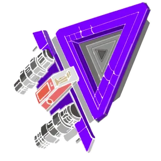 🚀 78c8b0cc 三角形, 未来, 宇宙船, 幾何学的, 紫, グレー, テクノロジー telegram sticker