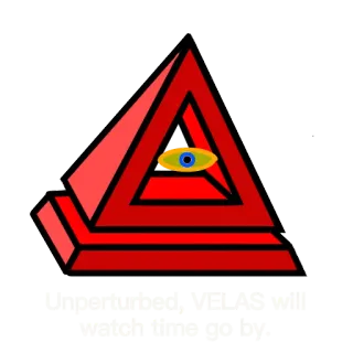 🗿 e0b7a5e5 三角形, 目, 赤, 幾何学, シンボル telegram sticker