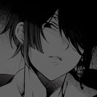 🗯 3066ada5 อนิเมะ, มังงะ, ตัวละคร, ศิลปะ, ขาวดำ telegram sticker