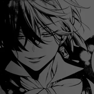 🗯 343f1676 อนิเมะ, มังงะ, ขาวดำ, ตัวละคร, ภาพเหมือน telegram sticker