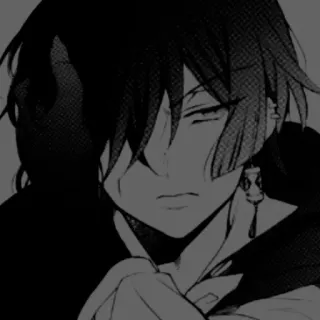 ⛓ 81421c42 อนิเมะ, มังงะ, ขาวดำ, ตัวละคร, ภาพประกอบ telegram sticker