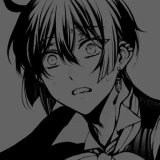 ⛓ 87d5ff22 อนิเมะ, มังงะ, ขาวดำ, ตัวละคร, ภาพเหมือน telegram sticker