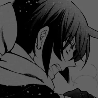 ⛓ 9ca1c85c อนิเมะ, มังงะ, ร้องไห้, เศร้า, อารมณ์, ขาวดำ telegram sticker