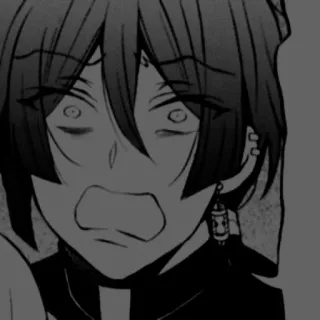 🗯 daff3100 อนิเมะ, มังงะ, ตกใจ, ประหลาดใจ, ตัวละคร, อารมณ์, ขาวดำ telegram sticker