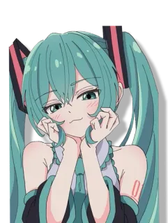 😊 1e23f33c Hatsune Miku Anime, Vocaloid, Fofo, Mangá, Personagem whatsapp sticker