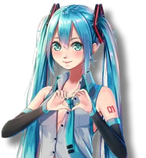 ❤ 6371dca3 Hatsune Miku 01 Anime, Vocaloid, Miku, Hatsune Miku, Kawaii, Fofo, Personagem whatsapp sticker