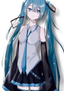🙄 a9f886aa Hatsune Miku Anime, Vocaloid, Hatsune Miku, Música, Cantor, Personagem whatsapp sticker