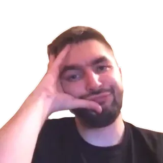 😐 597cab62 uomo, ritratto, pensieroso, annoiato, persona, testa tra le mani, espressione telegram sticker