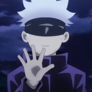 ❤️ 637487c4 Gojo Satoru Jujutsu Kaisen 애니메이션, 고죠, 주술회전, 캐릭터, 흰머리, 애니메이션 캐릭터 telegram sticker