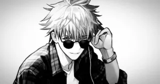 ♥ 8f3660e8 남자, 안경, 선글라스, 스타일, 애니메이션, 캐릭터 telegram sticker