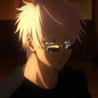 ♥ b515842a Satoru Gojo Jujutsu Kaisen 애니메이션, 만화, 고죠 사토루, 주술회전, 캐릭터, 안경 telegram sticker