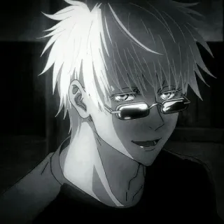 ♥ daab82a6 Gojo Satoru Jujutsu Kaisen 애니메이션, 고죠 사토루, 주술회전, 캐릭터, 안경, 흰머리 telegram sticker