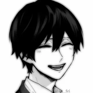 🥀 296d0297 @an_fei Anime, Manga, Senyum, Bahagia, Anak laki-laki, Kartun telegram sticker