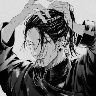 🥀 471815bc ILUSTR
USER=32GNRE Anime, Hitam putih, Pria, Potret, Rambut, Dasi telegram sticker