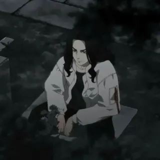 🥀 569b6032 Anime, Sedih, Gadis, Wanita, Duduk telegram sticker